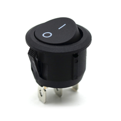 (2 cái) Công tắc bập bênh KCD1 hình tròn 6A - 250V lỗ khoét 20mm