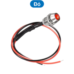 LED vỏ inox nối có chống nước,dây dài 20cm,đường kính ren 8mm