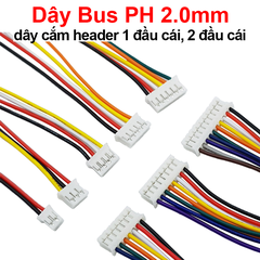 Dây Bus PH 2.0mm, dây cắm header 1 đầu cái, 2 đầu cái