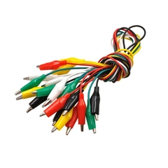 Bó 10 sợi dây kẹp cá sấu 2 đầu nhiều màu 50cm