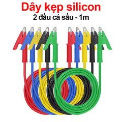 Dây kẹp silicon 2 đầu cá sấu 1m