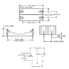 Đế pin, khay pin 18650 chân hàn PCB