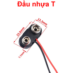 Đế ra dây pin vuông 9V