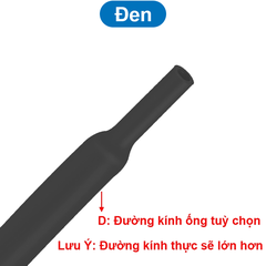 Ống co nhiệt, ống gen cách điện, ống bọc dây điện 1-22mm