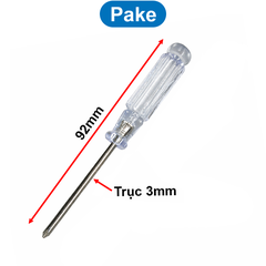 (50 cái) Tua vít dẹp, pake 3mm trong dài 9.2cm