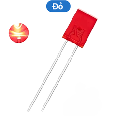 (10 Con) LED vuông 2x5x7mm màu (đỏ/trắng/vàng/xanh lá)