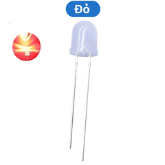 (5 Con) LED 10mm đục (đỏ/trắng/vàng/xanh lá/xanh dương)