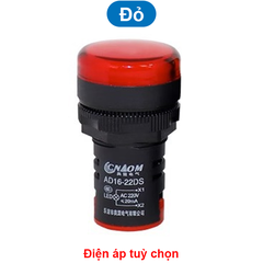 Đèn báo AD16-22DS lỗ khoét 22mm điện áp 12V, 24V, 220VAC, 380VAC