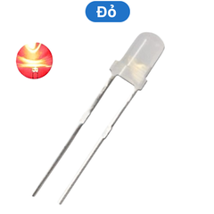(20 Con) LED 3mm đục (đỏ/trắng/vàng/xanh lá/xanh dương)