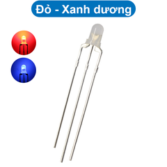 (10 Con) LED 2 màu 3mm đục âm chung