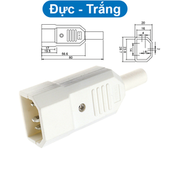 Đầu nối nguồn AC vặn vít dây chịu tải tốt cho máy móc thiết bị điện