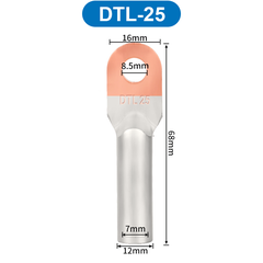(2 Cái) Đầu cos đồng nhôm DTL 10-95mm2 bấm dây điện tải lớn CB