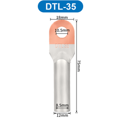 (2 Cái) Đầu cos đồng nhôm DTL 10-95mm2 bấm dây điện tải lớn CB