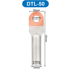 (2 Cái) Đầu cos đồng nhôm DTL 10-95mm2 bấm dây điện tải lớn CB