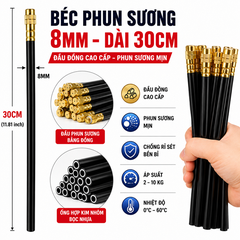 Béc phun sương dài 30cm uốn cong bằng đồng, béc điều chỉnh lưu lượng dùng tưới cây, làm mát mái tôn