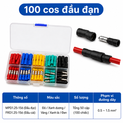 Hộp đầu cos đủ loại, cos ghim, nhét, Y, tròn, nối T, xoắn tiện dụng