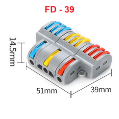 Cút nối dây điện nhanh chiu nhiệt nhiều cổng FD