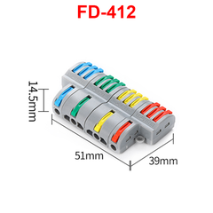 Cút nối dây điện nhanh chiu nhiệt nhiều cổng FD