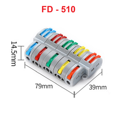 Cút nối dây điện nhanh chiu nhiệt nhiều cổng FD