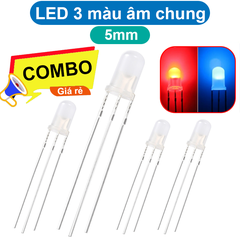 (10 Con) LED 2 màu 5mm đục âm chung