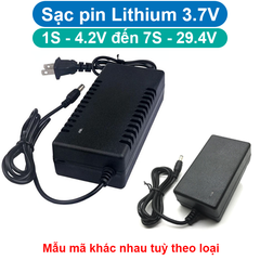 Sạc pin Lithium 1S - 4.2V đến 7S - 29.4V chân cắm 5.5x2.1mm