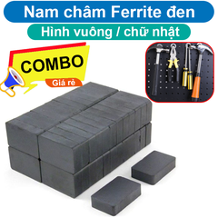 Nam châm Ferrite đen vuông nhiều kích thước