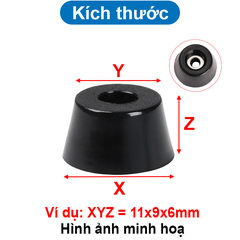 (20 cái) Nút đệm chống rung trượt cao su vặn vít M3