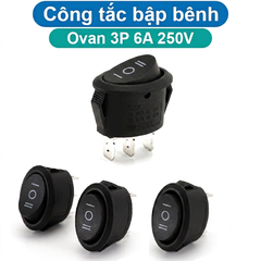 (5 cái) Công tắc bập bênh Ovan 6A 250V