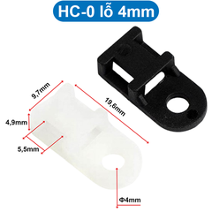 (20 cái) Giá dỡ buộc cố định dây thít, nút giữ dây rút lỗ bắt vít