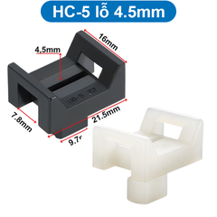 (20 cái) Giá dỡ buộc cố định dây thít, nút giữ dây rút lỗ bắt vít