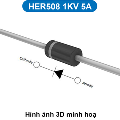 (5 con) Diode chỉnh lưu xung HER303, HER305,HER503, HER508…