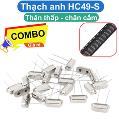 (2 cái) Thạch anh dao động thân thấp HC49-S chân cắm