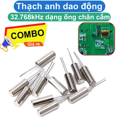 (2 cái) Thạch anh dao động tần số 32.768kHz dạng ống chân cắm