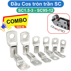 Đầu Cos tròn trần SC đồng si mạ chống oxi hóa