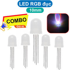 (2 Con) LED RGB 10mm đục âm chung / dương chung