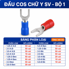 Combo Đầu Cos Chữ Y SV Nhiều Kích Thước - Chọn Bộ Combo
