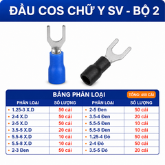 Combo Đầu Cos Chữ Y SV Nhiều Kích Thước - Chọn Bộ Combo