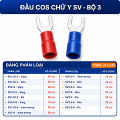 Combo Đầu Cos Chữ Y SV Nhiều Kích Thước - Chọn Bộ Combo