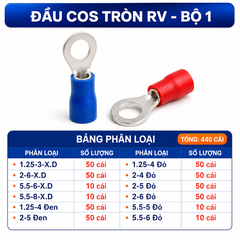 Combo Đầu Cos Tròn RV Nhiều Kích Thước - Chọn Bộ Combo