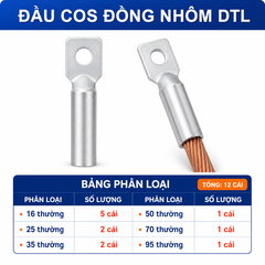 Combo Đầu Cos Dây Điện Nhiều Loại - Chọn Loại Combo