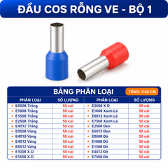 Combo Đầu Cos Rỗng VE Nhiều Kích Thước, Nhiều Màu - Chọn Bộ Combo