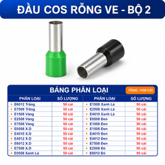 Combo Đầu Cos Rỗng VE Nhiều Kích Thước, Nhiều Màu - Chọn Bộ Combo