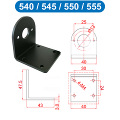 Gá động cơ DC, Pad cố đinh các loại động cơ thông dụng từ loại 380...895