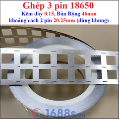 (1 mét) Kẽm hàn pin 18650 nhiều hàng (pin ghép sát hoặc dùng khung pin )