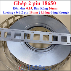 (1 mét) Kẽm hàn pin 18650 nhiều hàng (pin ghép sát hoặc dùng khung pin )