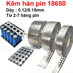 (1 mét) Kẽm hàn pin 18650 nhiều hàng (pin ghép sát hoặc dùng khung pin )