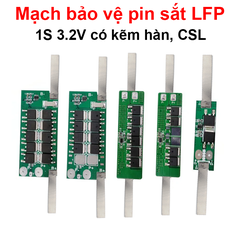 Mạch bảo vệ pin sắt LifePo4 1S 3.2V công suất lớn có sẵn kẽm hàn