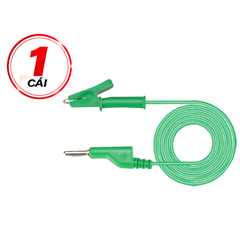 Dây kẹp silicon 2 đầu 1 đầu kẹp cá sấu + 1 đầu jack bắp chuối