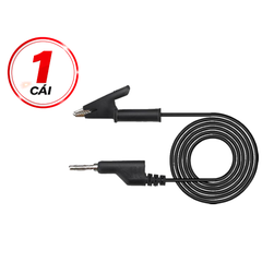 Dây kẹp silicon 2 đầu 1 đầu kẹp cá sấu + 1 đầu jack bắp chuối