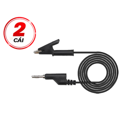 Dây kẹp silicon 2 đầu 1 đầu kẹp cá sấu + 1 đầu jack bắp chuối